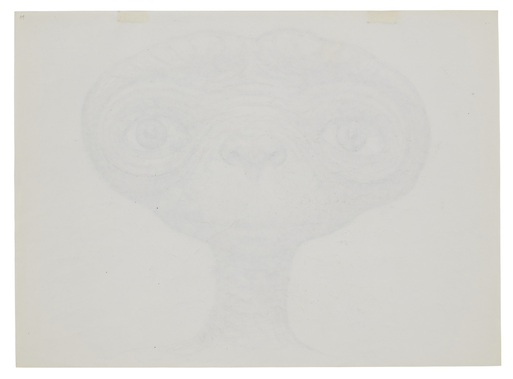 Artwork by Carlo Rambaldi, E.T. the Extra-Terrestrial, Made of colored pencil and ink on white paper
