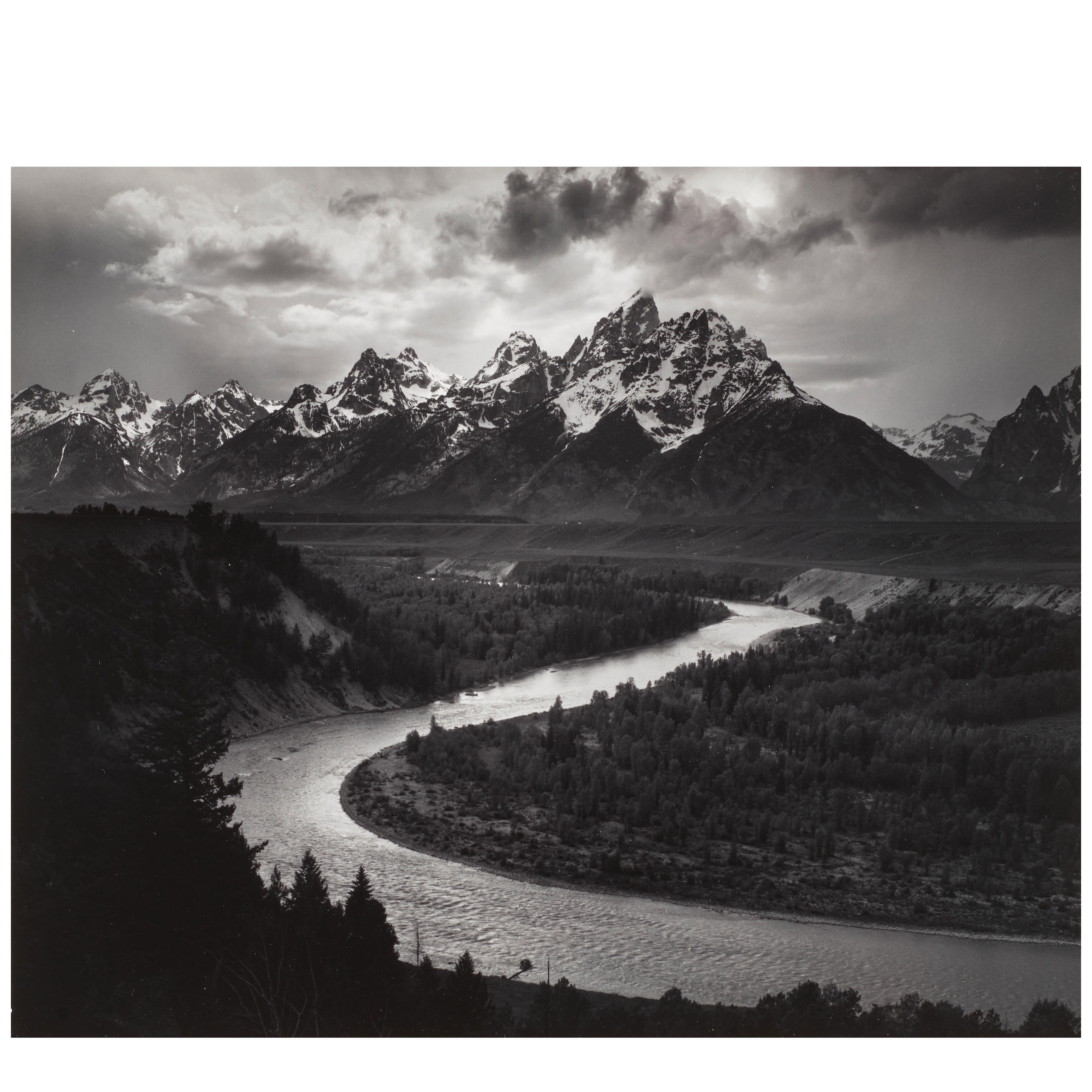 Artwork by Ansel Adams, 'Tetons and Snake River' (Grand Teton National Park, Wyoming), Made of gelatin silver contact print
