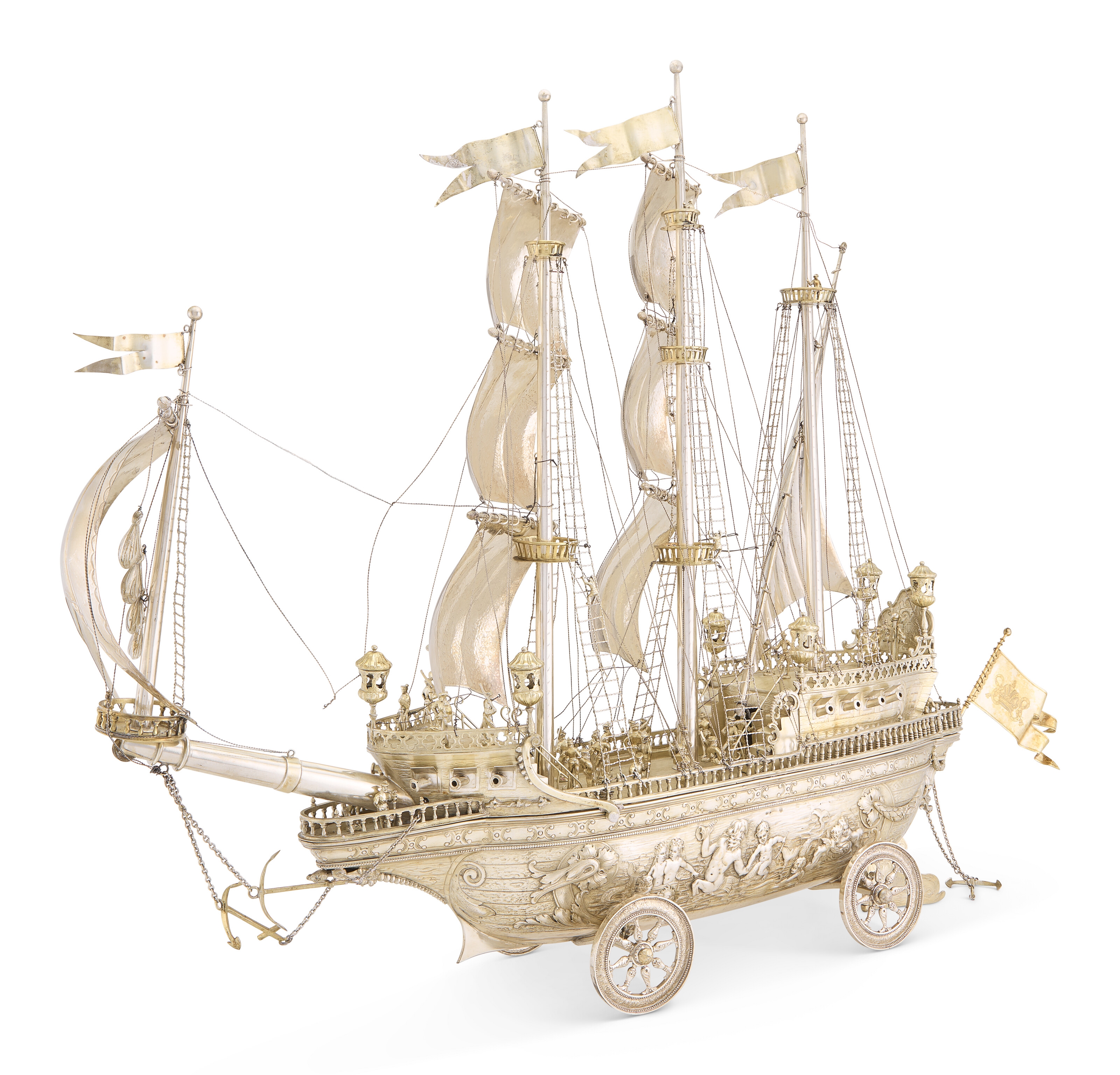 Simon Rosenau | A GERMAN PARCEL-GILT SILVER LARGE NEF | MutualArt
