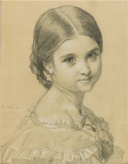 Portrait de fillette - H. Hofer