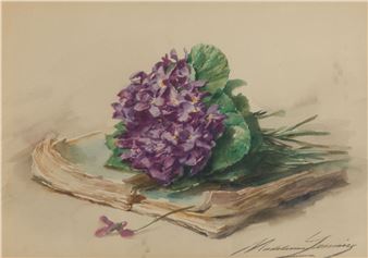 Jeté de violettes - Madeleine Lemaire