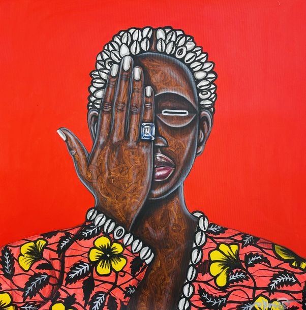 Artwork by Obou Gbias, Metamorphosis Dan, Made of Acrylic on canvas