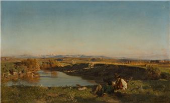 Berger près d’un lac - François Louis Français