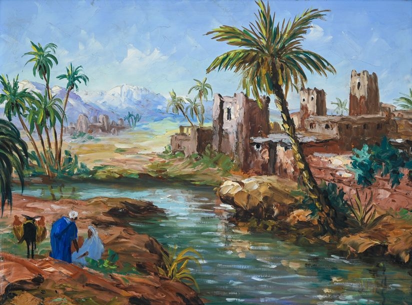 Max Flegier | Attributed to Max FLEGIER View of the Kasbah Oil on ...