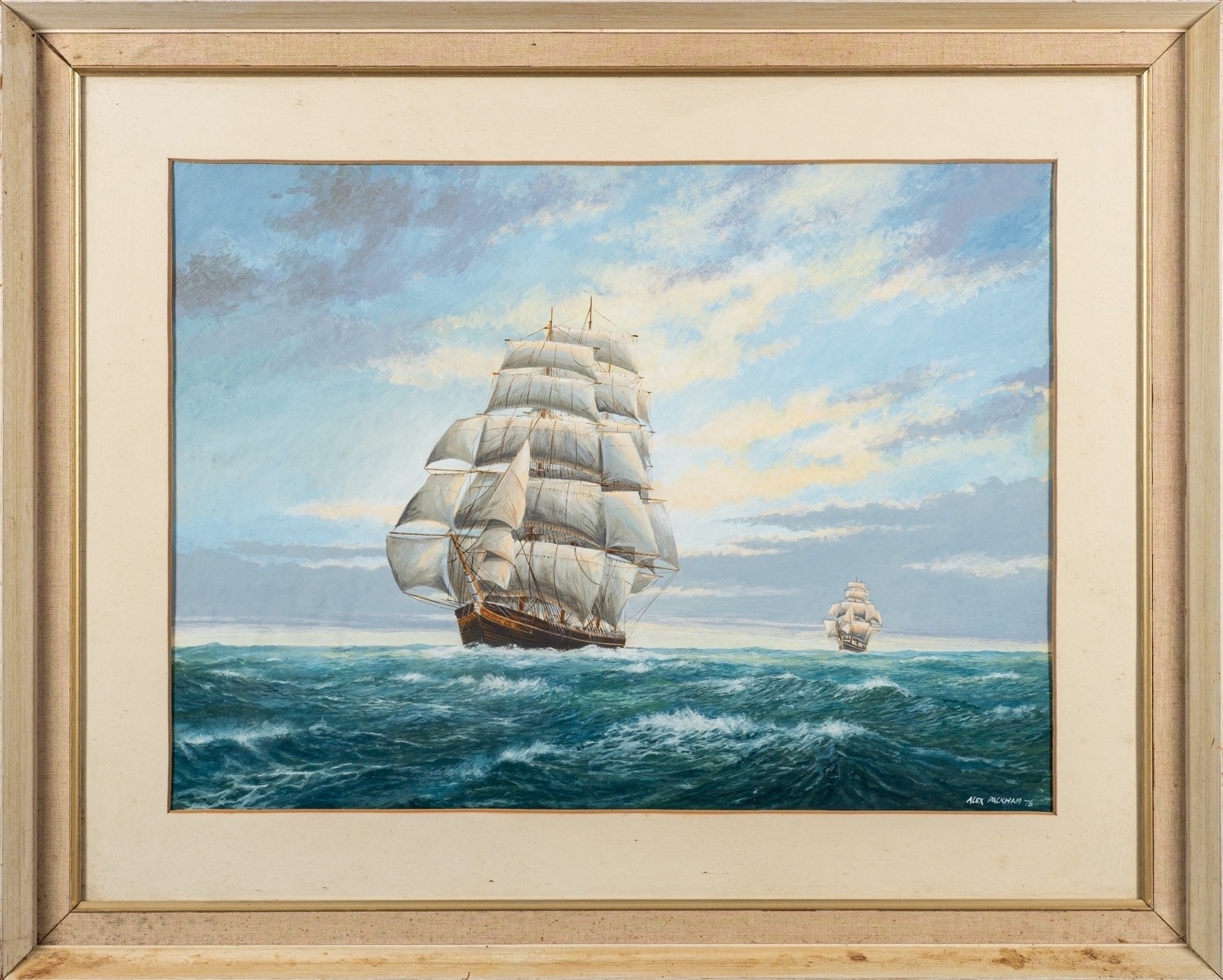 Alex Packham | The Lightning at sea - Oil on board (78) | MutualArt