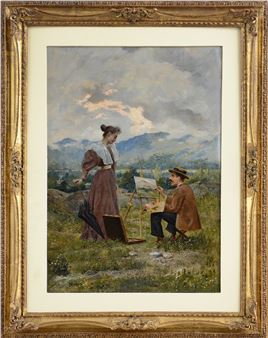 The painter and the model - Luigi Clara