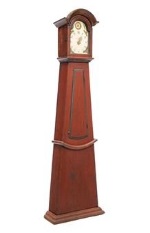 PAINTED TALL CASE CLOCK - Green