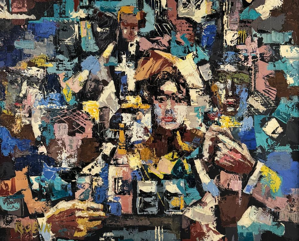 Artwork by Gabriel Robin, Pair of Modernist Works, Made of oil on canvas