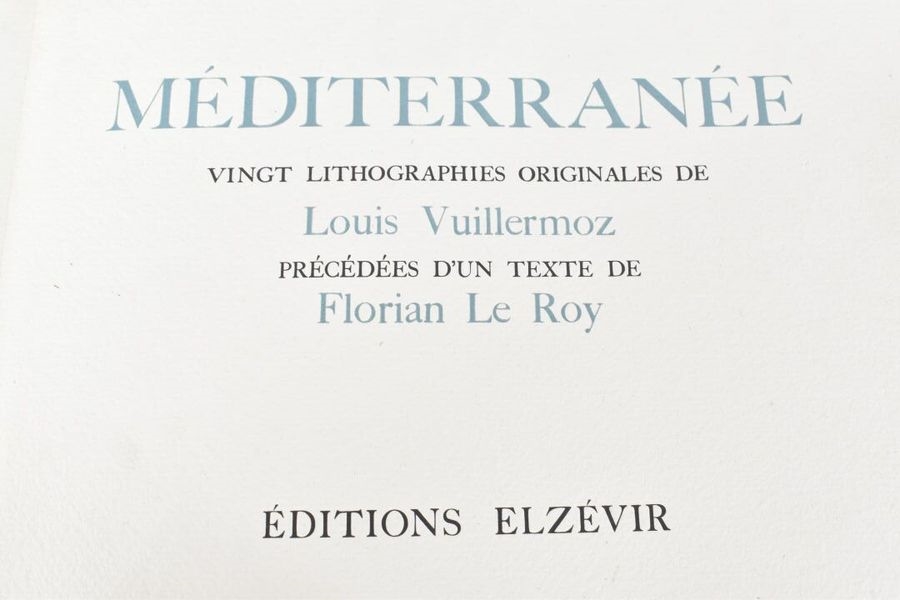 Artwork by Louis Vuillermoz, Mediterranean, Made of original lithographs