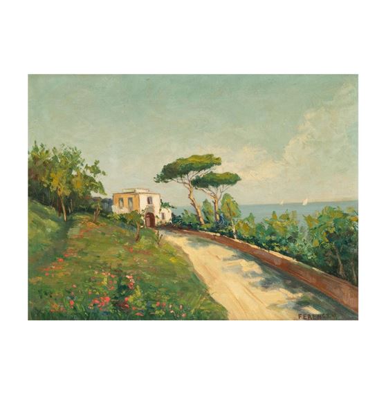 Coastal Landscape - Károly Ferenczy