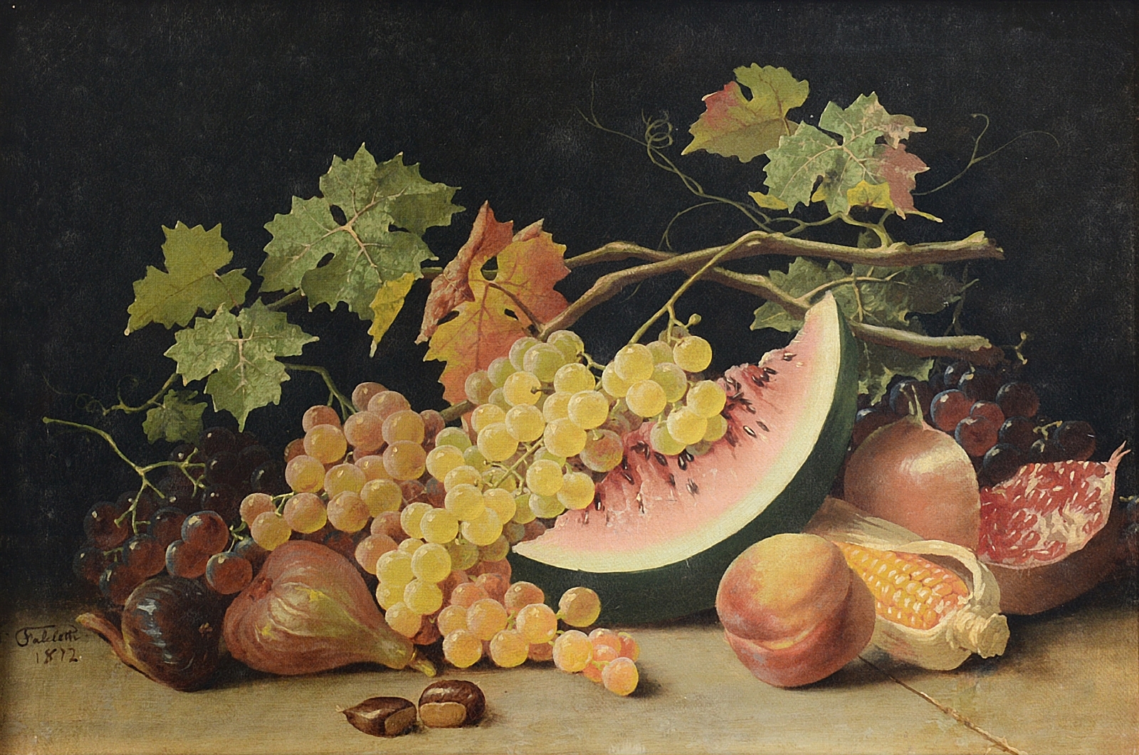 Giuseppe Falchetti | Still Life with Fruit (1872) | MutualArt