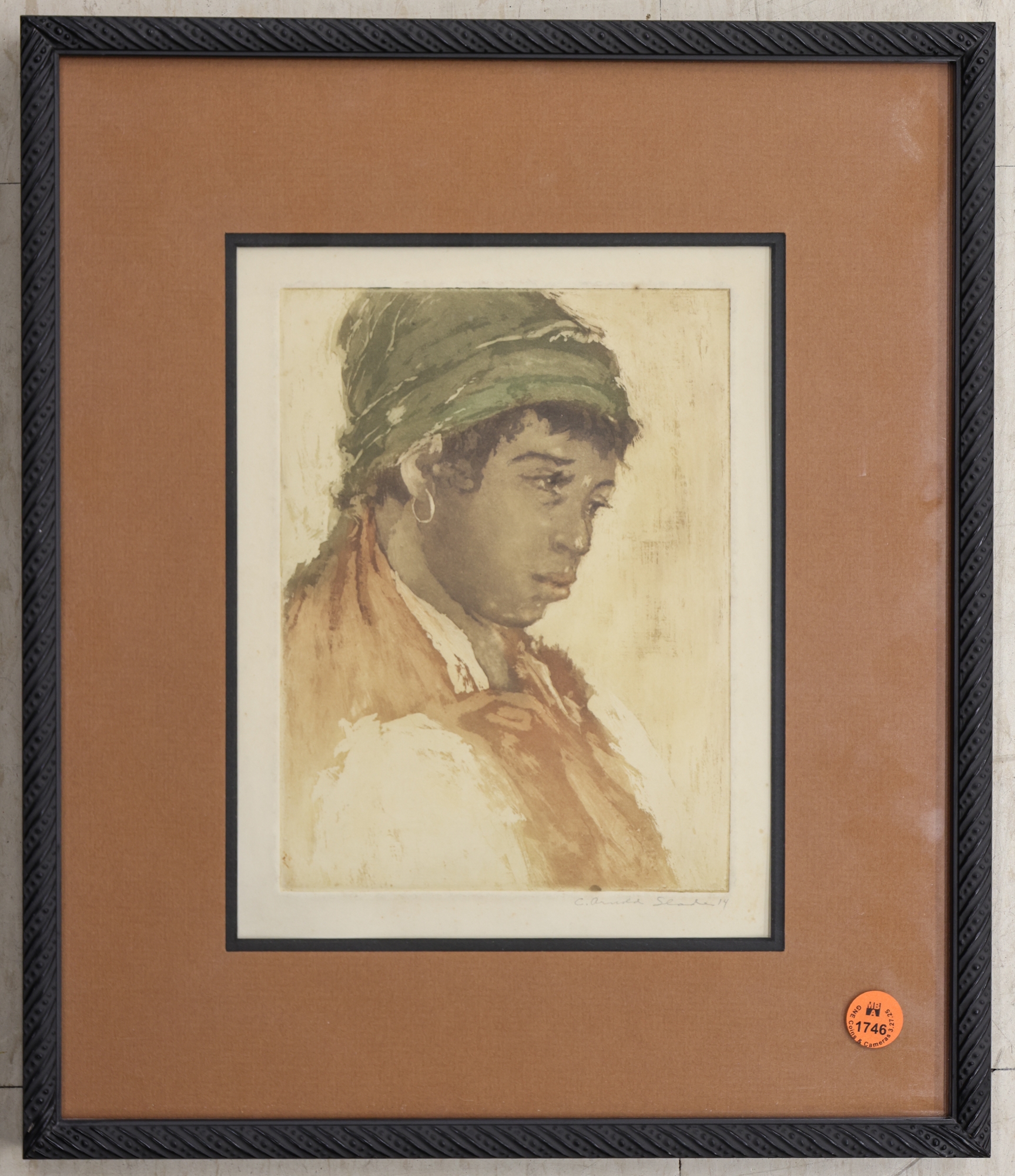 Caleb Arnold Slade | Caleb Arnold Slade Signed Portrait Etching Framed ...