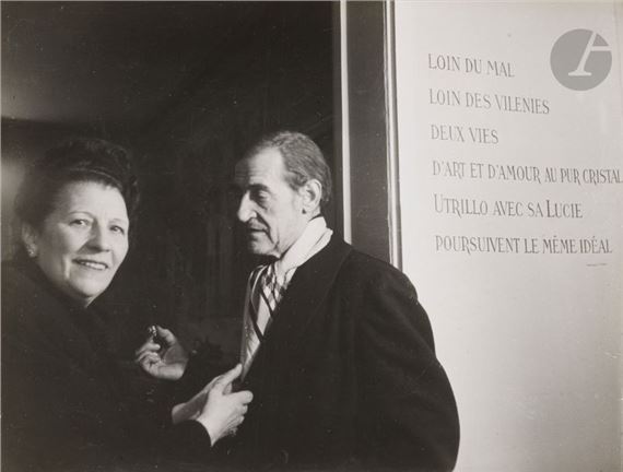 Photo Originale De Maurice Utrillo Et Lucie Valore - Année 1936 - Tirage Neuf