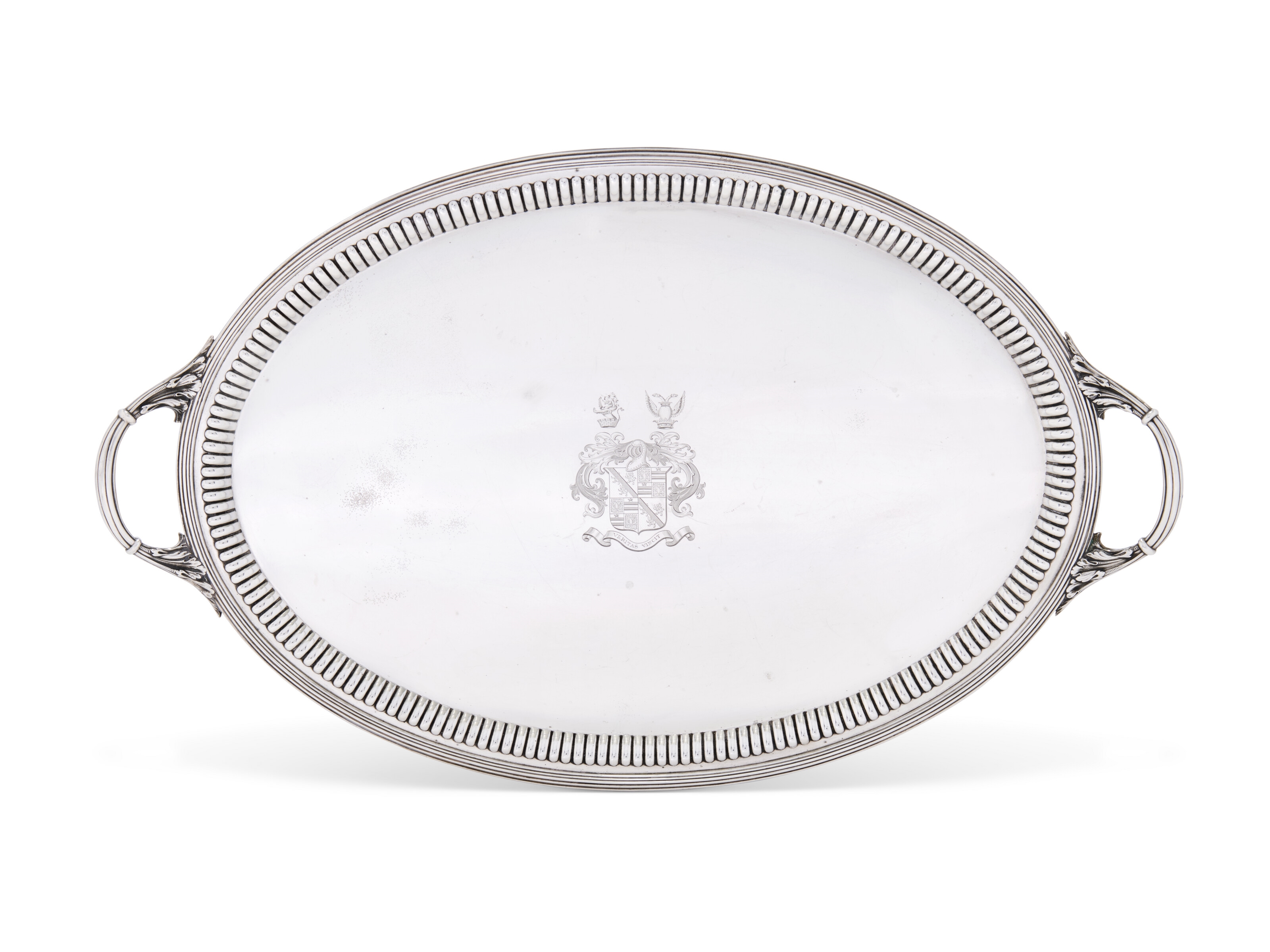 Artwork by John Barnard, A VICTORIAN SILVER TRAY