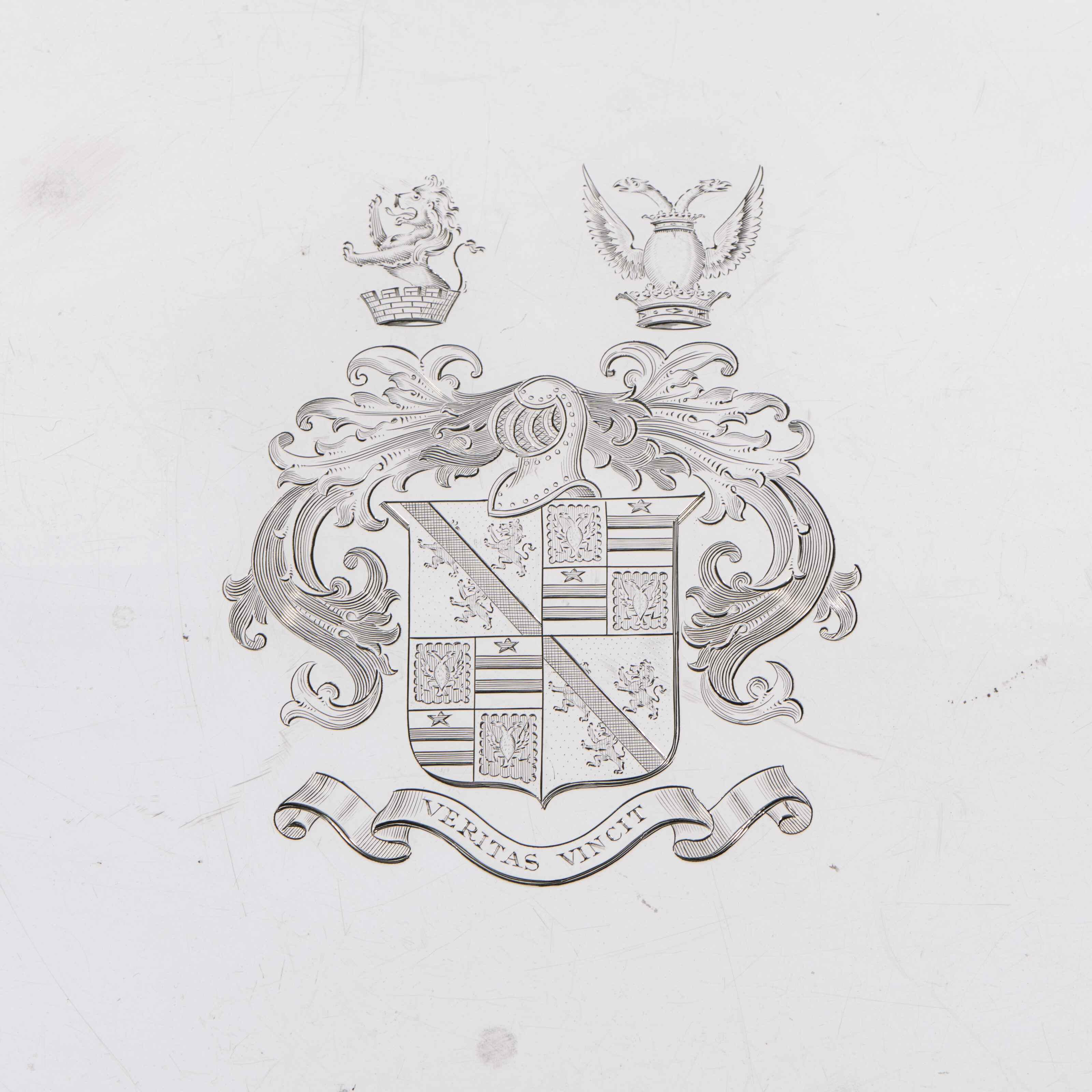 Artwork by John Barnard, A VICTORIAN SILVER TRAY