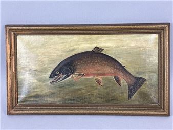 P.O. Dobe Original Trout Painting - P. O. Dobe