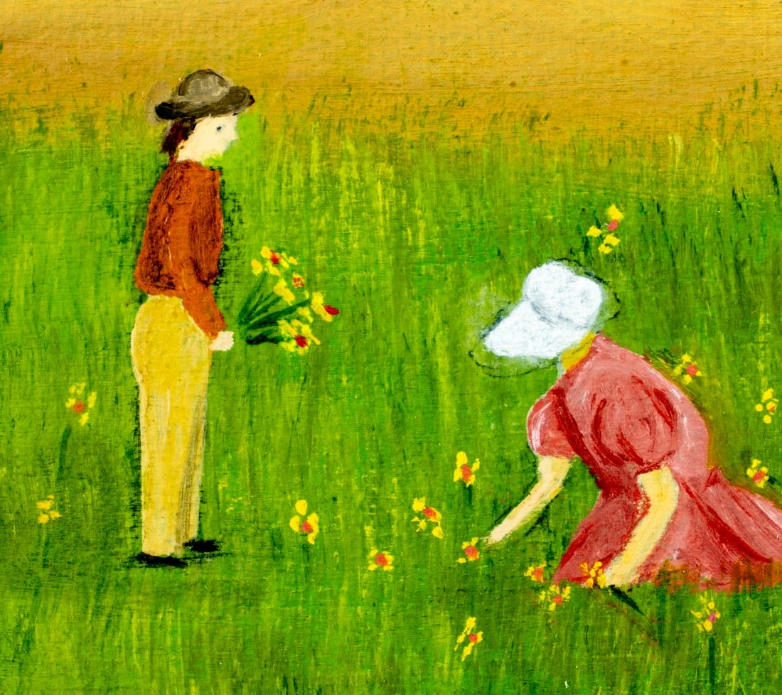 Artwork by Evelyn S. Dubiel, Farming in Pomfret, CT (titled on label, Made of oil on canvas