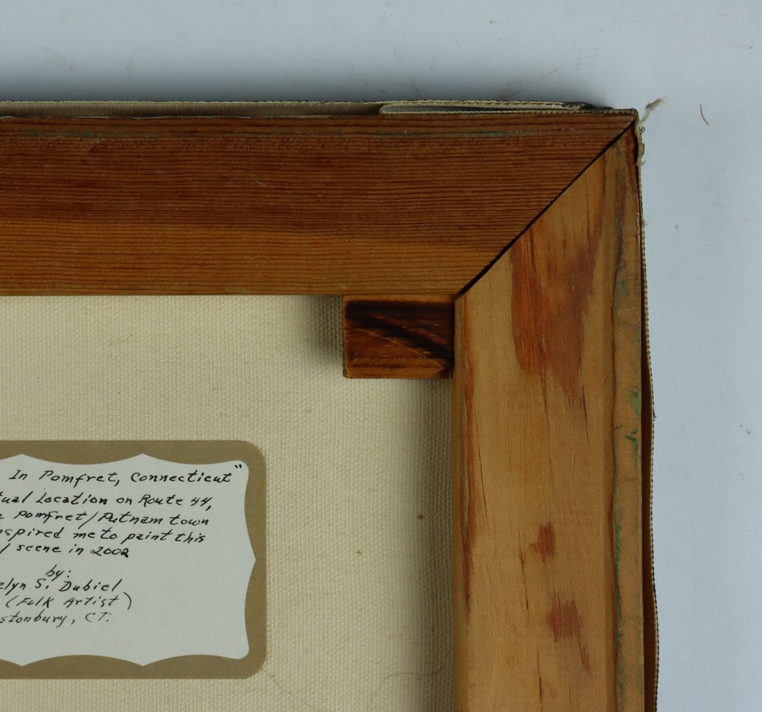 Artwork by Evelyn S. Dubiel, Farming in Pomfret, CT (titled on label, Made of oil on canvas