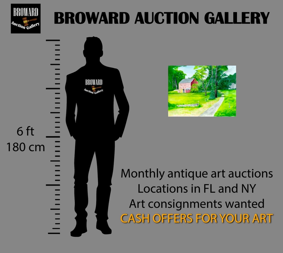 Artwork by Evelyn S. Dubiel, Landscape with Red Barn, Made of oil on canvas