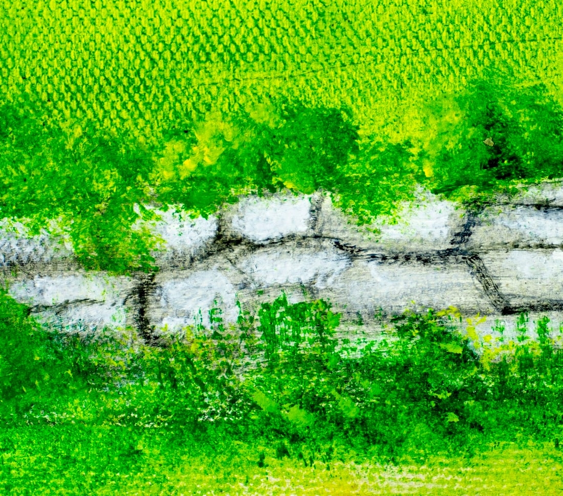 Artwork by Evelyn S. Dubiel, Landscape with Red Barn, Made of oil on canvas