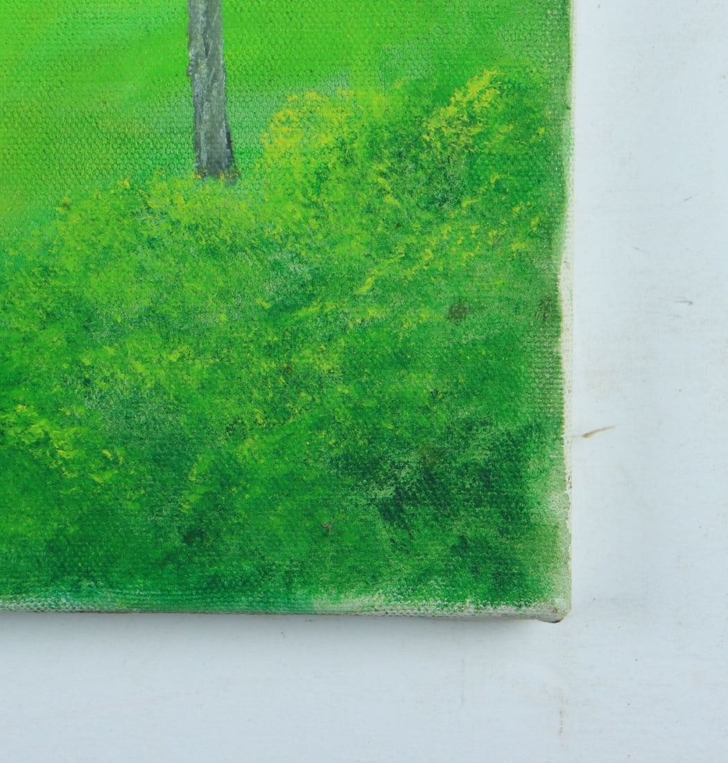 Artwork by Evelyn S. Dubiel, Landscape with Red Barn, Made of oil on canvas