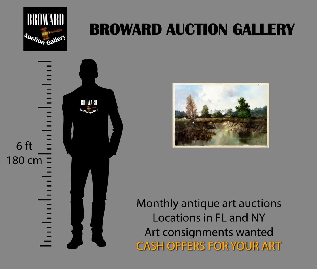 Artwork by Erich Griese, River Landscape, Made of oil on canvas