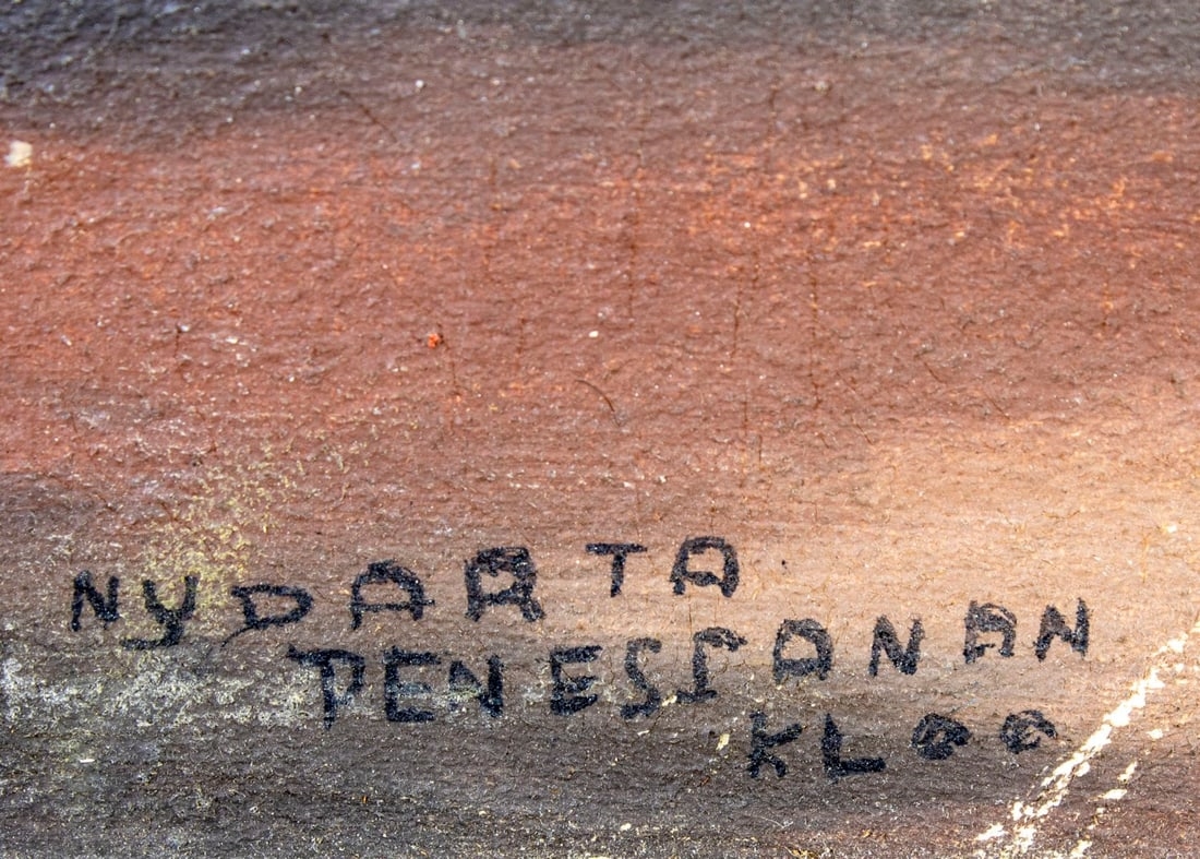 Artwork by Nydarta Penessanan Kloo, Balinese Street Scene, Made of oil on board