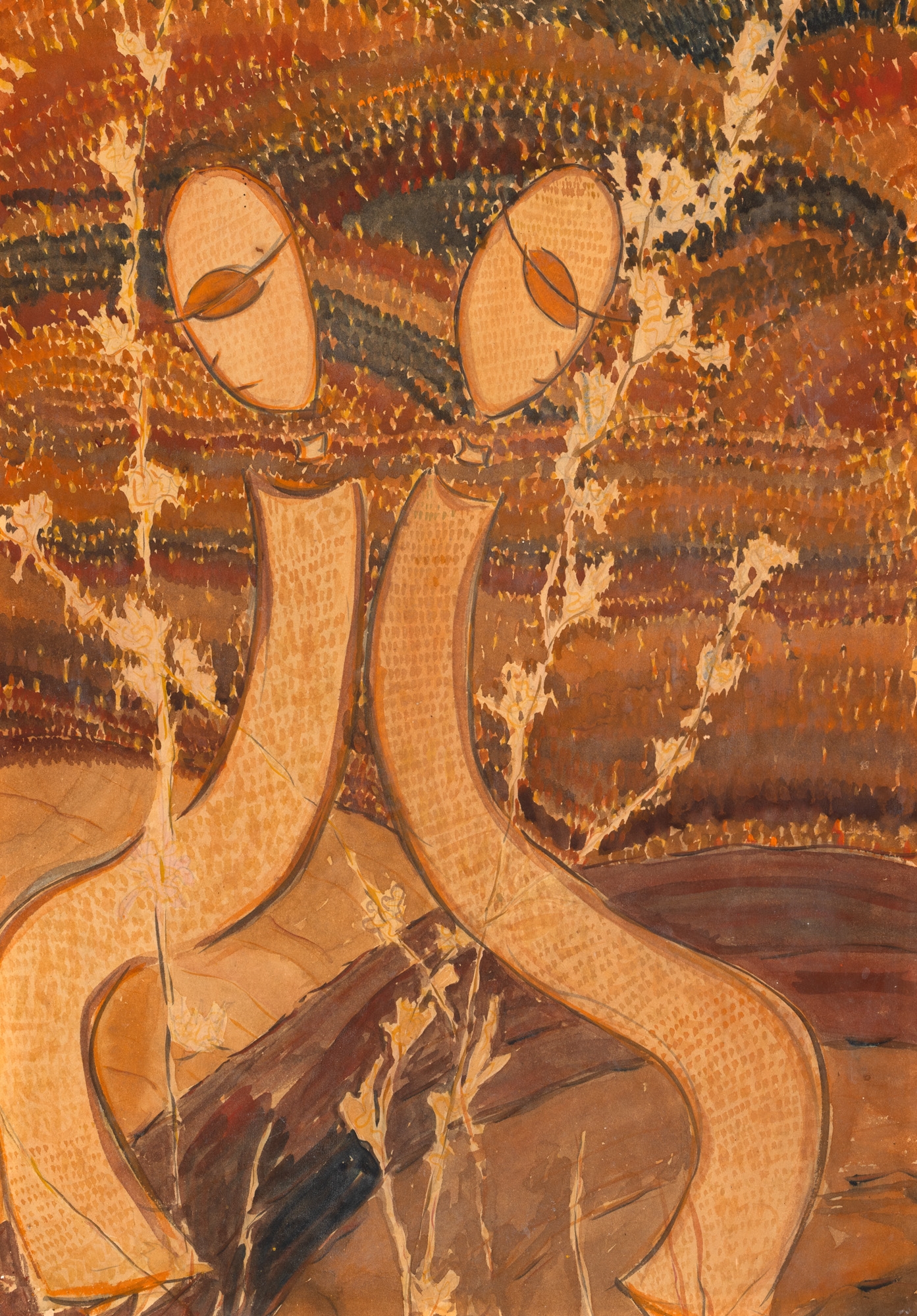 Artwork by Henriette Yvonne Stahl, Duality, Made of watercolor on paper