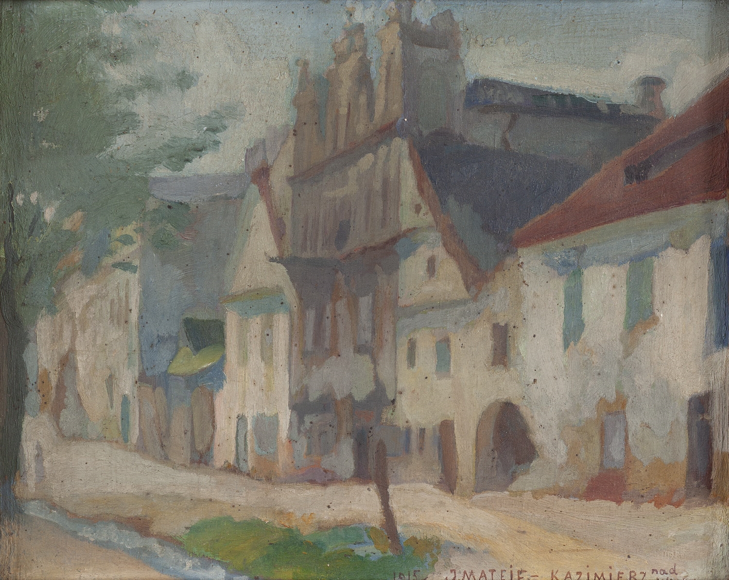 Artwork by Joan Zygmunt, Widok z Kazimierza nad Wisla, Made of Oil/plywood