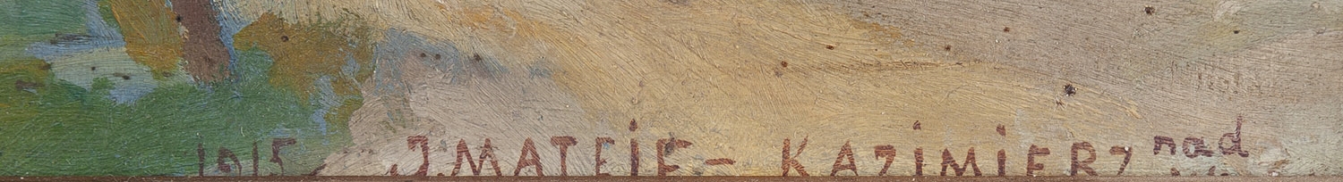 Artwork by Joan Zygmunt, Widok z Kazimierza nad Wisla, Made of Oil/plywood