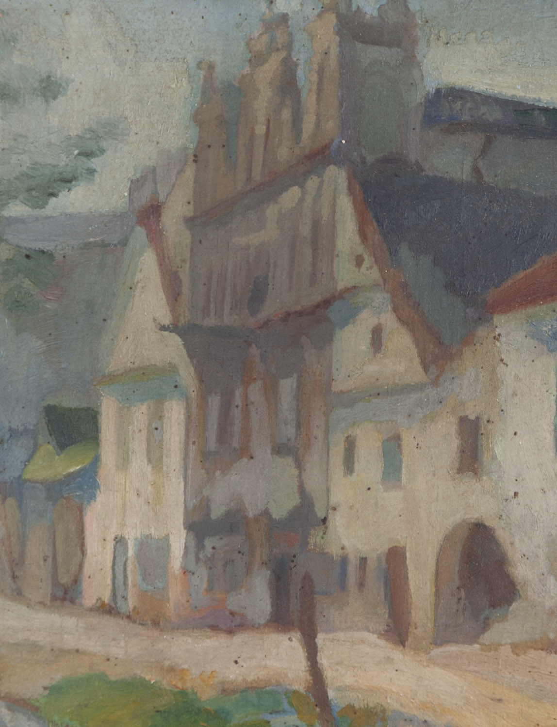 Artwork by Joan Zygmunt, Widok z Kazimierza nad Wisla, Made of Oil/plywood