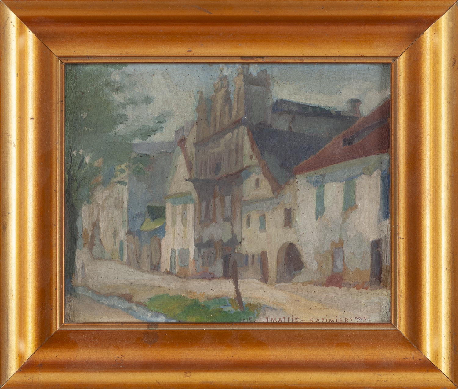 Artwork by Joan Zygmunt, Widok z Kazimierza nad Wisla, Made of Oil/plywood