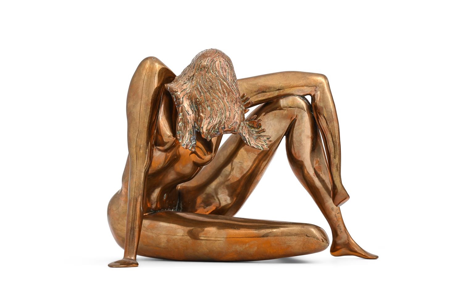 Artwork by Walter Pugni, THREE SCULPTURES OF FEMALE NUDES, Made of Brass