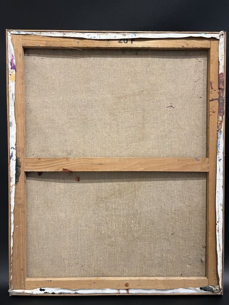 Artwork by Pierre Courtens, Portrait of a man with a brush, Made of Oil on canvas