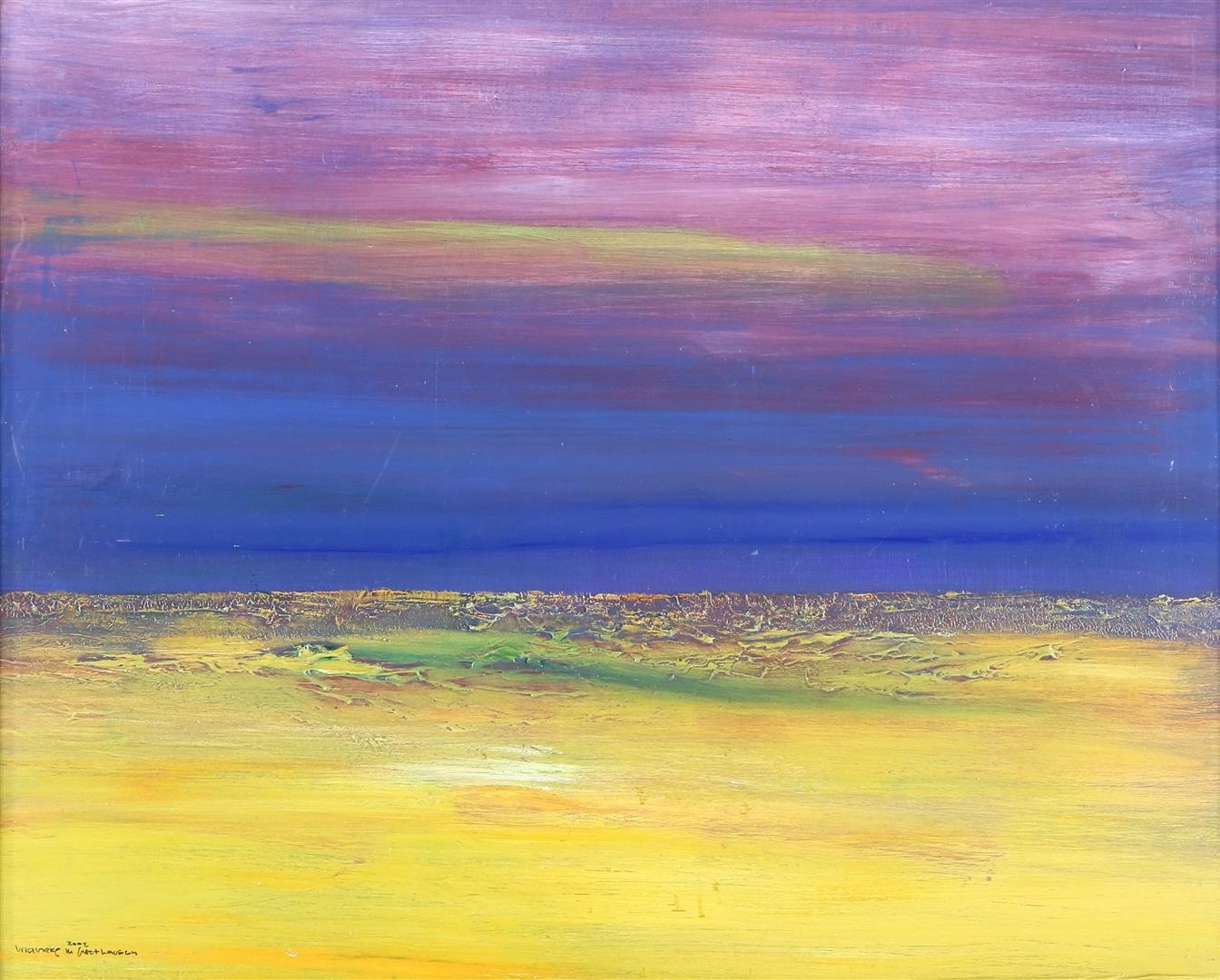 Artwork by Maurice Grothausen, Sunset, Made of acrylic on panel