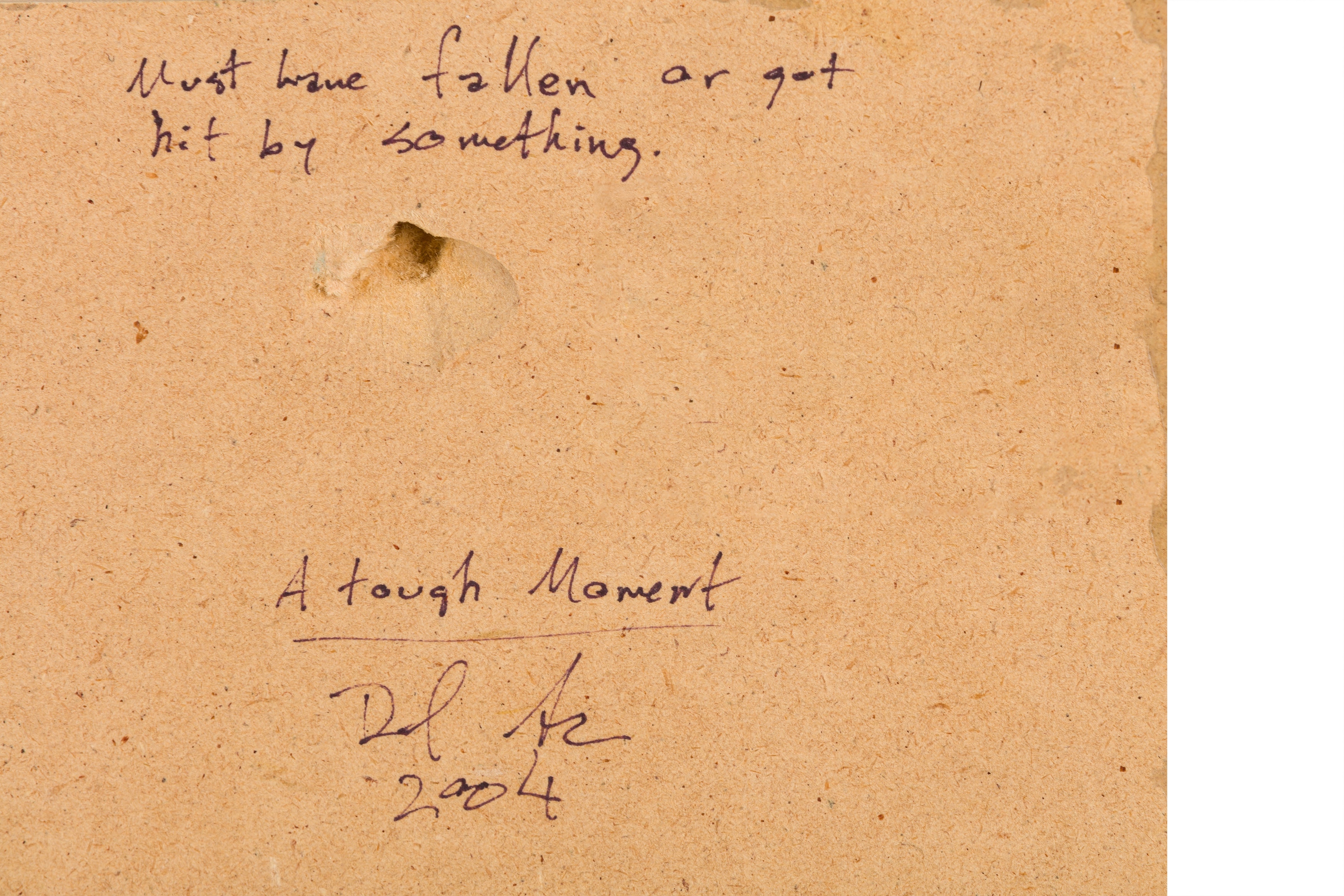 Artwork by Dan Attoe, A Tough Moment; Ghost in the Dandelions, Made of oil on board