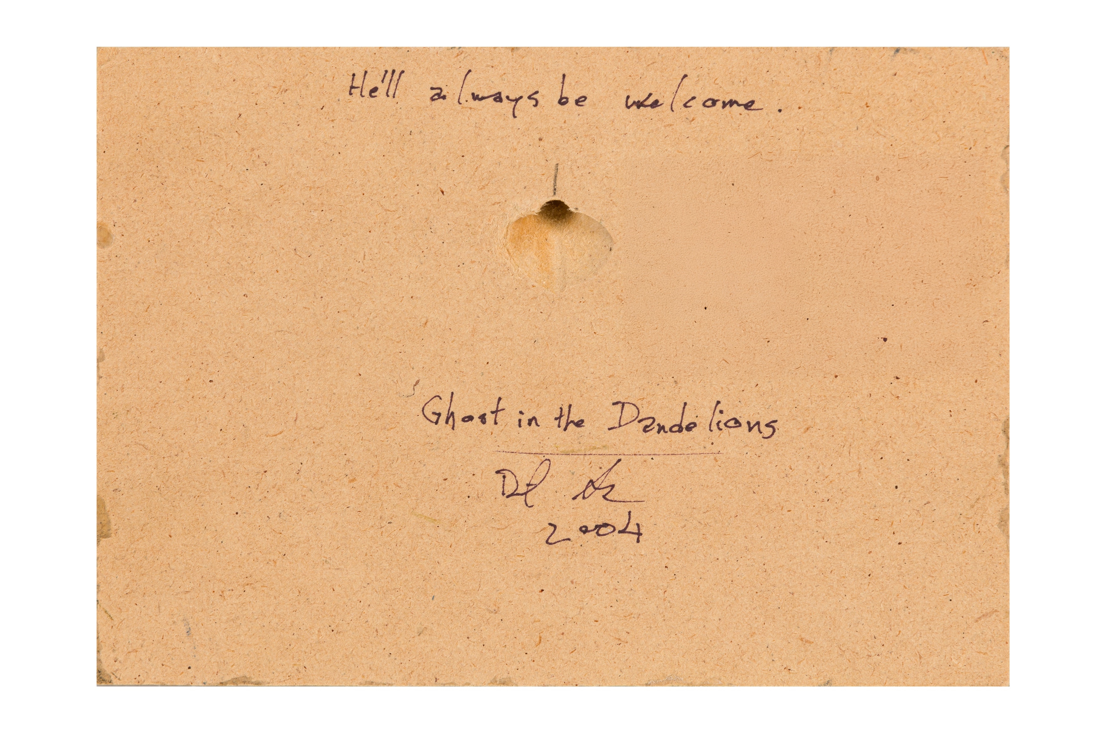 Artwork by Dan Attoe, A Tough Moment; Ghost in the Dandelions, Made of oil on board