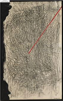 Arbre au rayon lumineux rouge - Guy-Rachel Grataloup