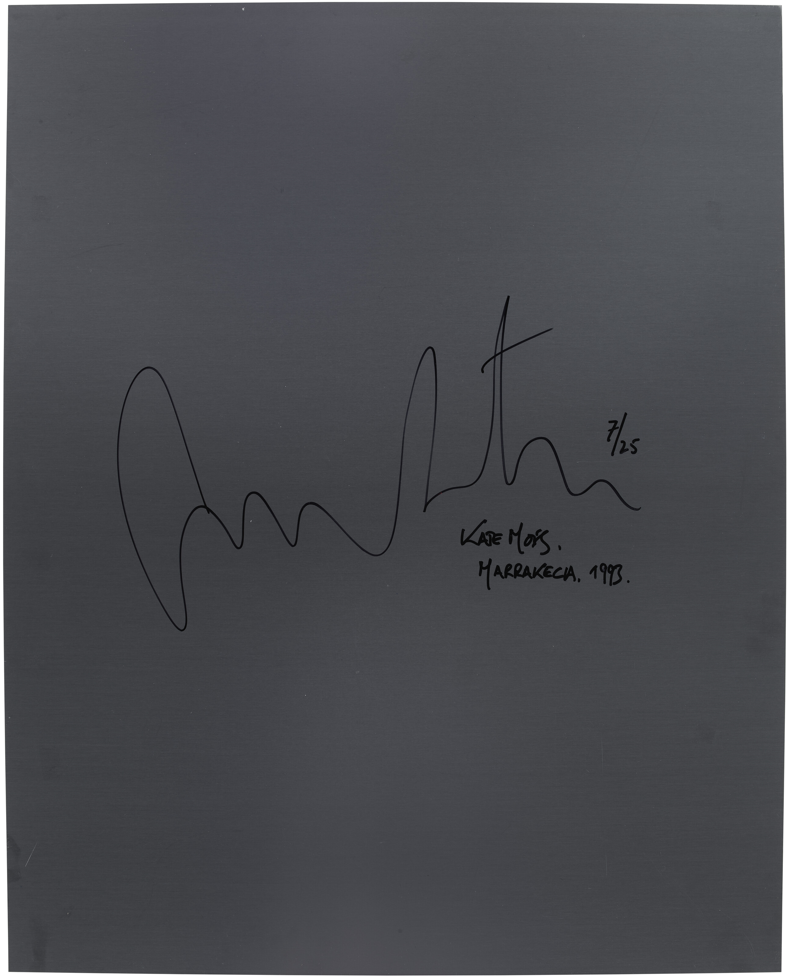 Artwork by Albert Watson, Kate Moss, Marrakech, January 1993, Made of archival pigment print, flush-mounted