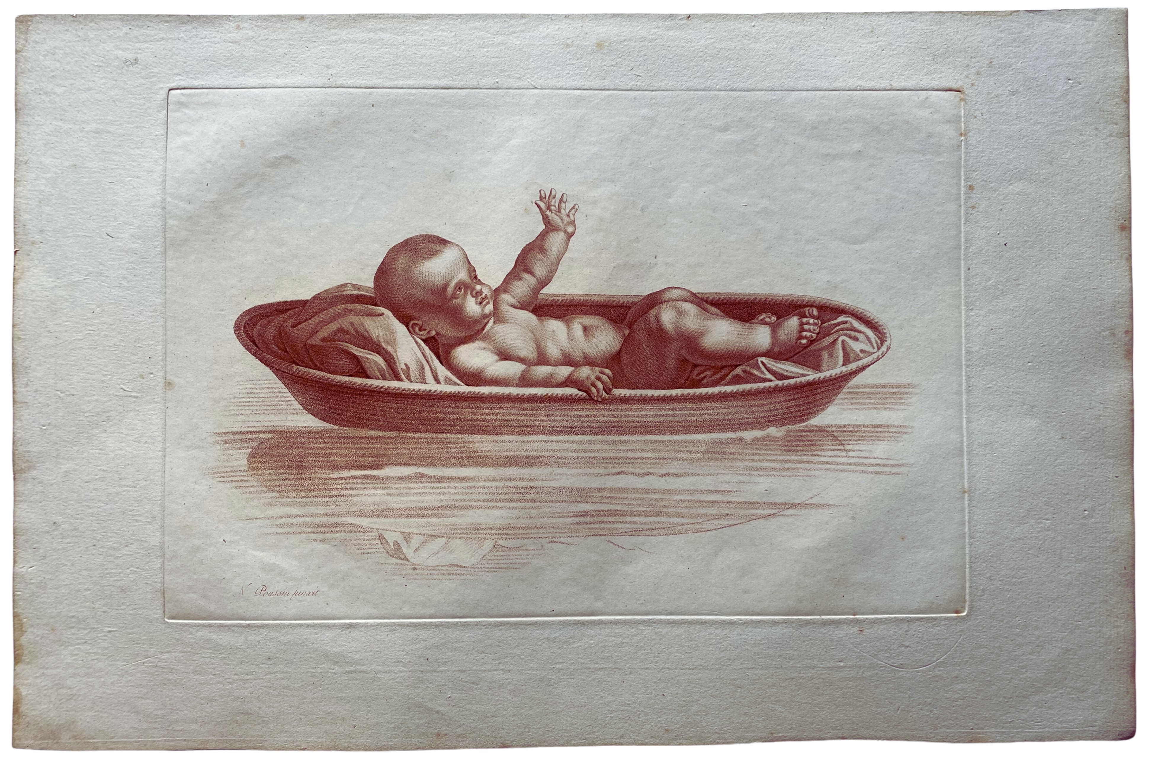 Nicolas Poussin | Baby Moses in the basket, after Nicolas Poussin (1806 ...
