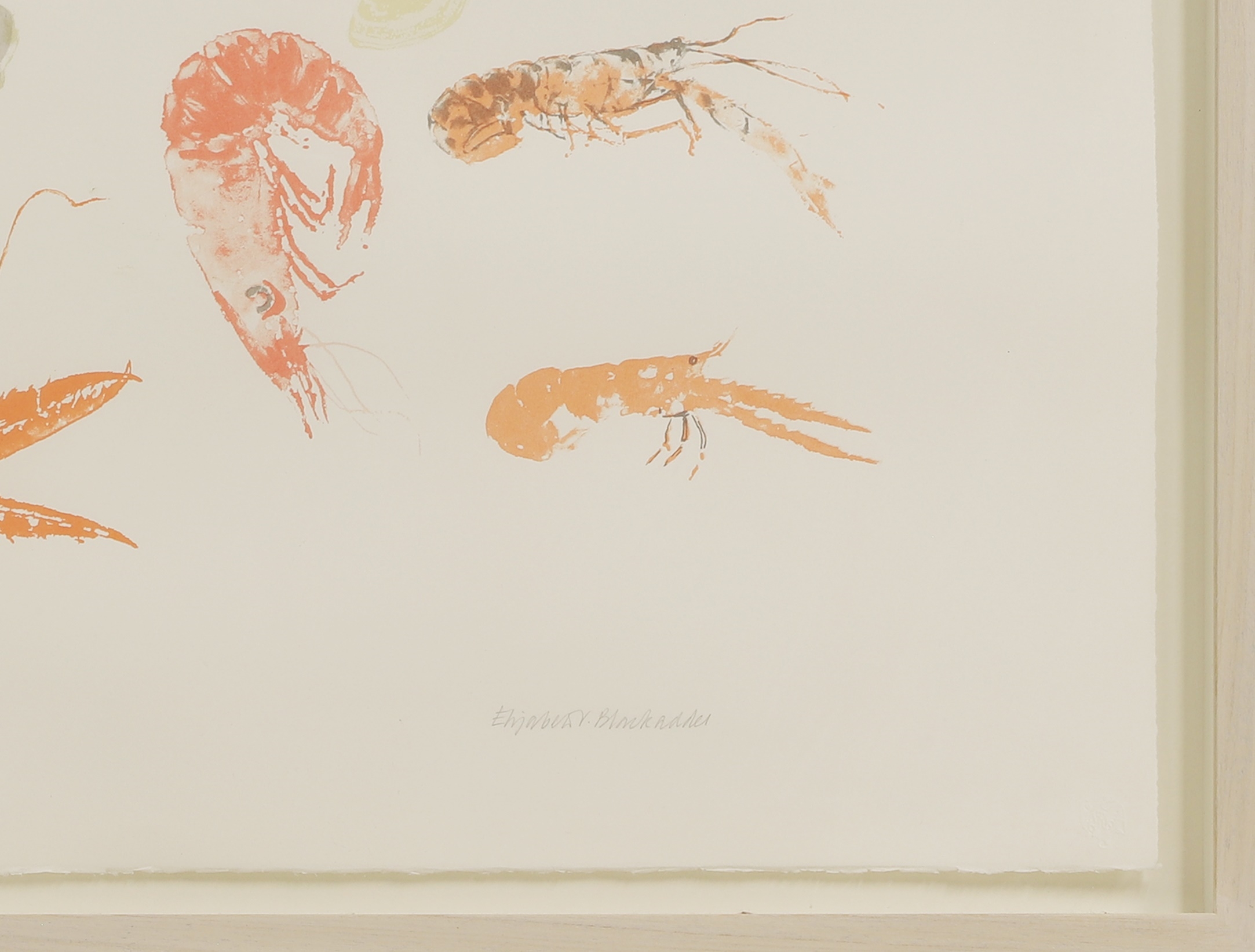 Artwork by Elizabeth Blackadder, Seafood Medley, Made of screenprint in colours