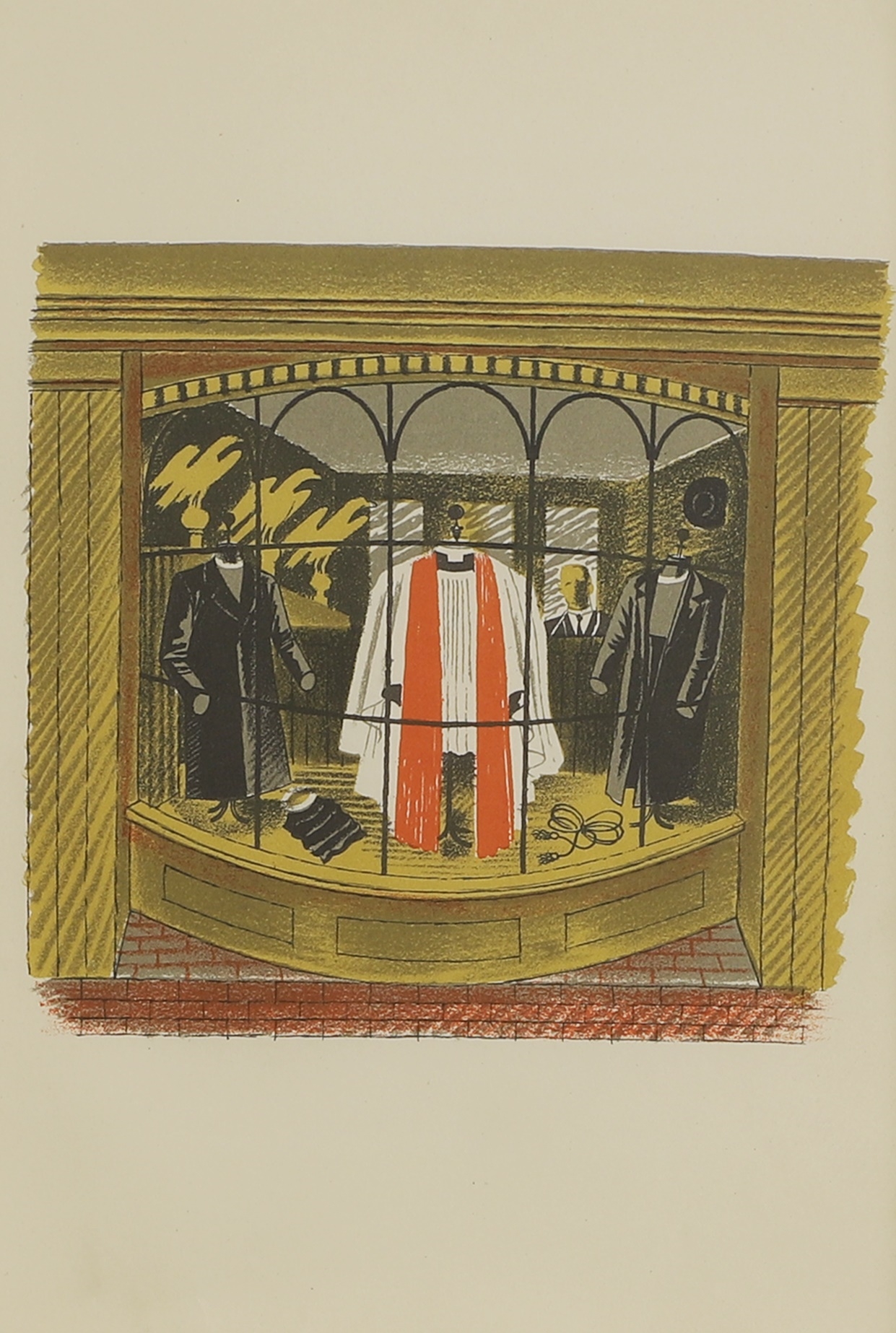 Eric Ravilious | Clerical Outfitter (1938) | MutualArt