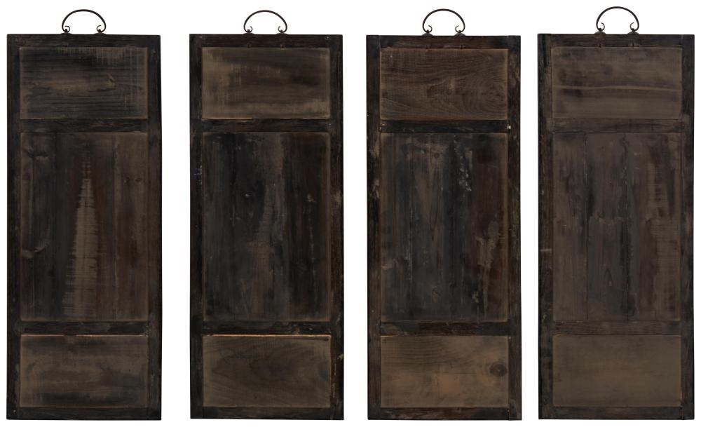 Artwork by Chinese School, Four Chinese polychrome porcelain plaques, Made of painted porcelain plaques