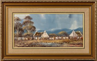 Farm cottage in landscape - Gideon Rousseau