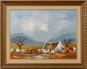 Cottage in landscape - Gideon Rousseau