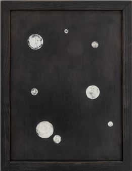 David Goerk "Diamond w/ Dots" Oil on Board - David Goerk