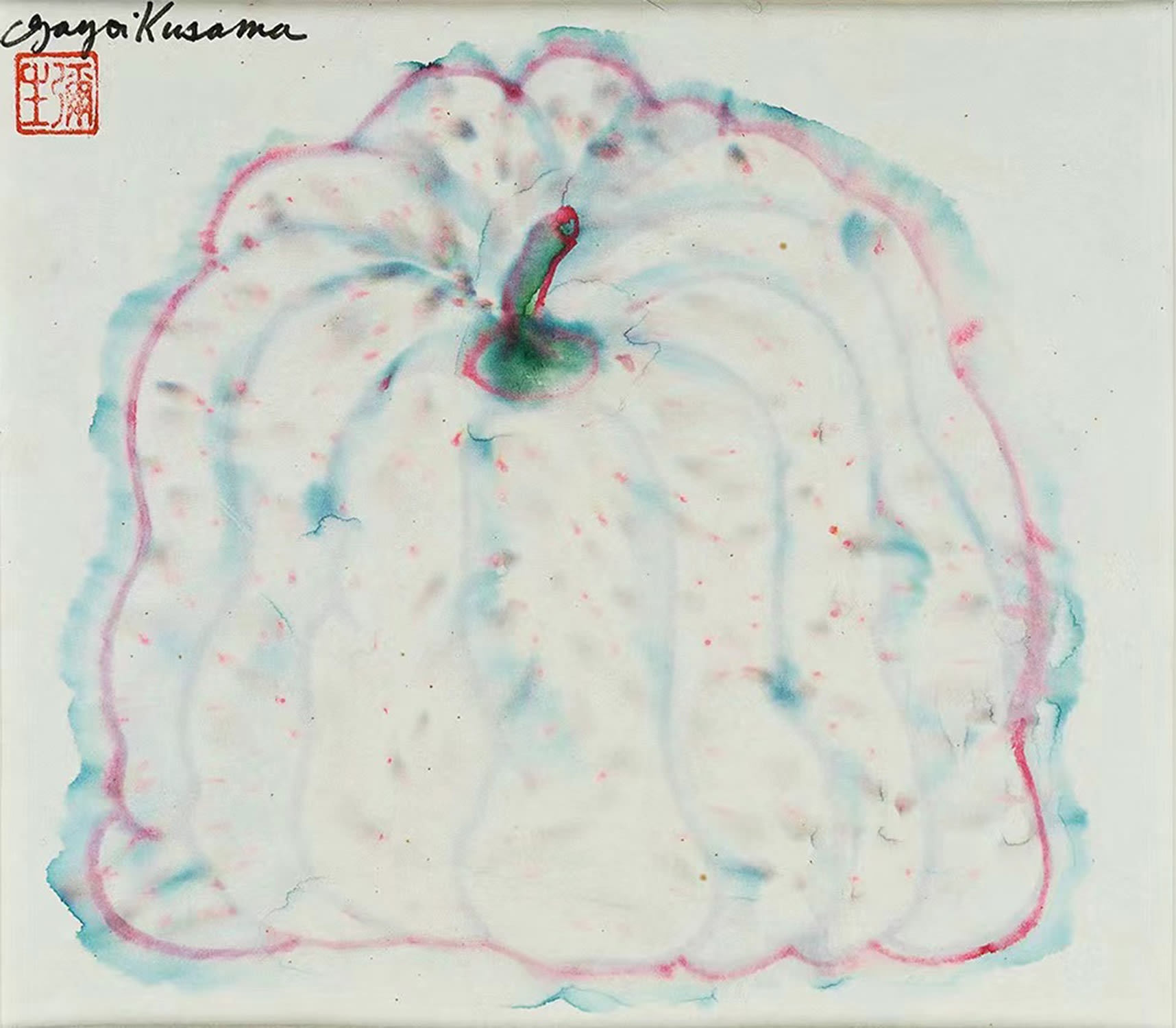 Artwork by Yayoi Kusama, Pumpkin, Made of marker pen on paperboard