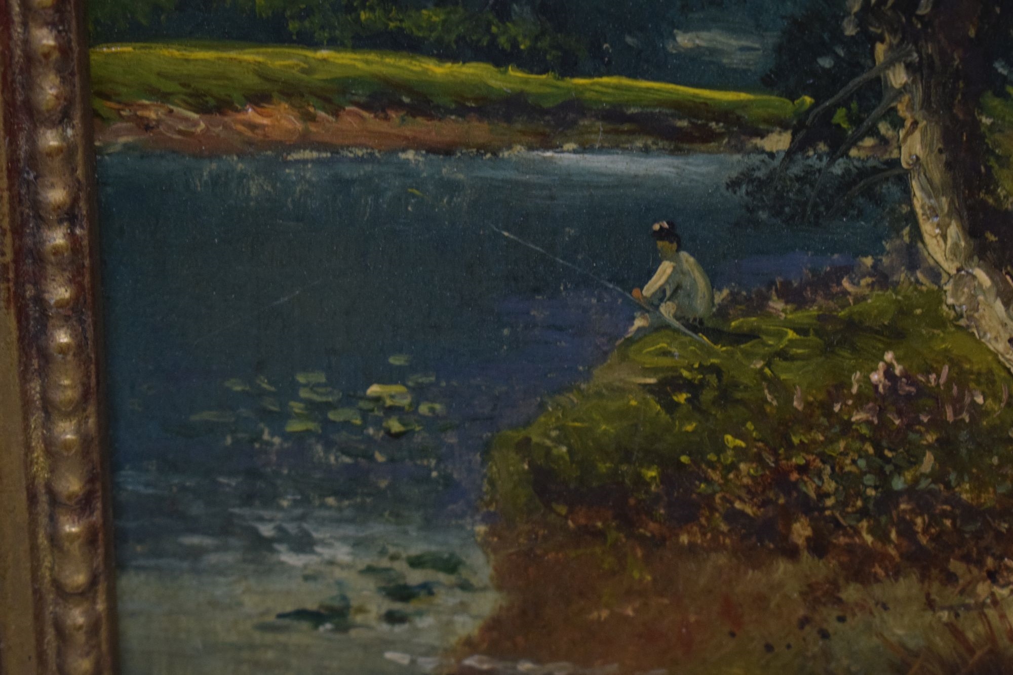 George Harris | Oil on board - Pair of riverside scenes | MutualArt