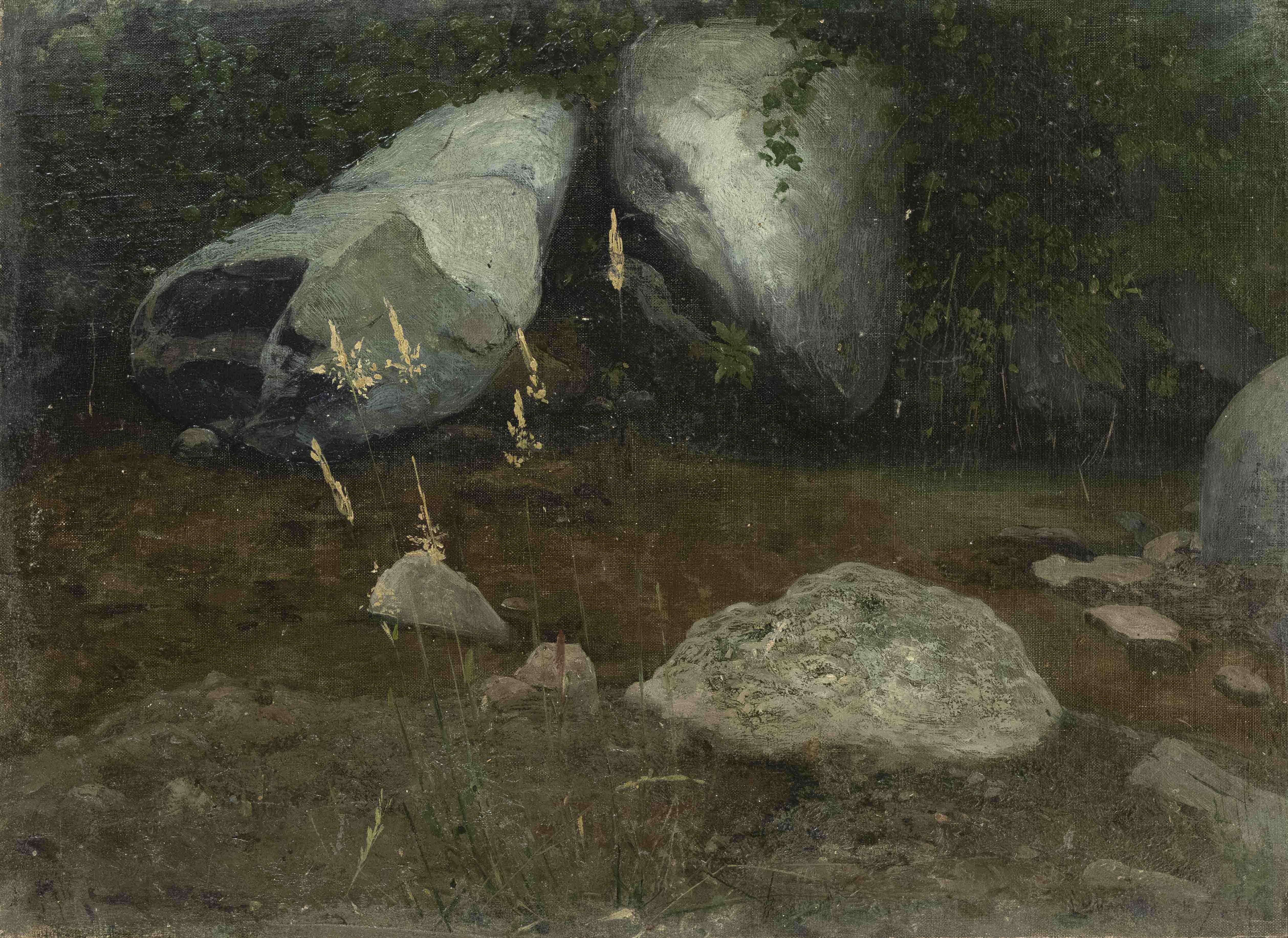 Curt Agthe | Studie eines Baches bei Levanto an der Riviera (1896 ...