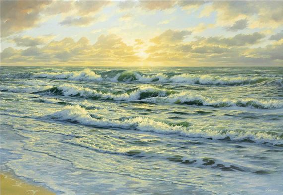 großes Seestück im Abendlicht by Karsten Meiwald